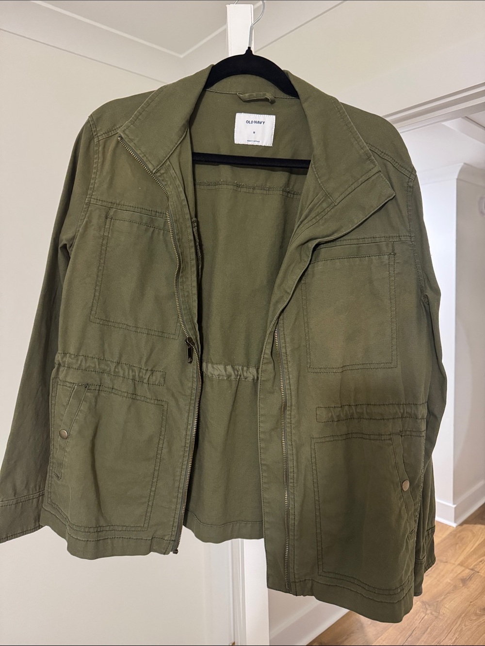 Old Navy Olive Green Utility Jacket with Front Pockets